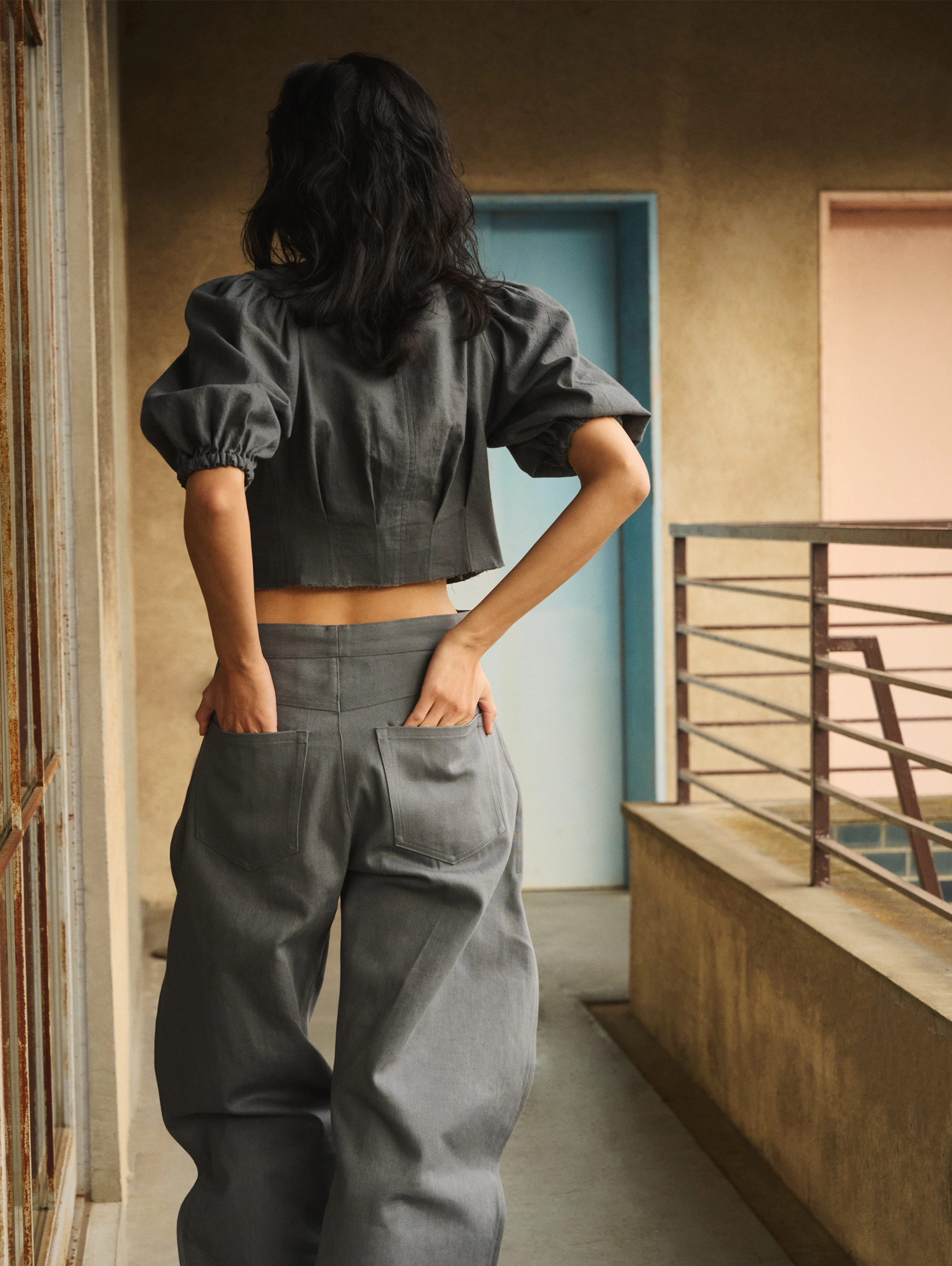 Deformed Tuck Pants