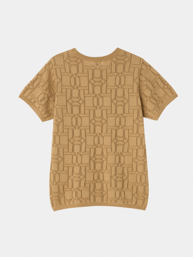 Openwork Knit Tee