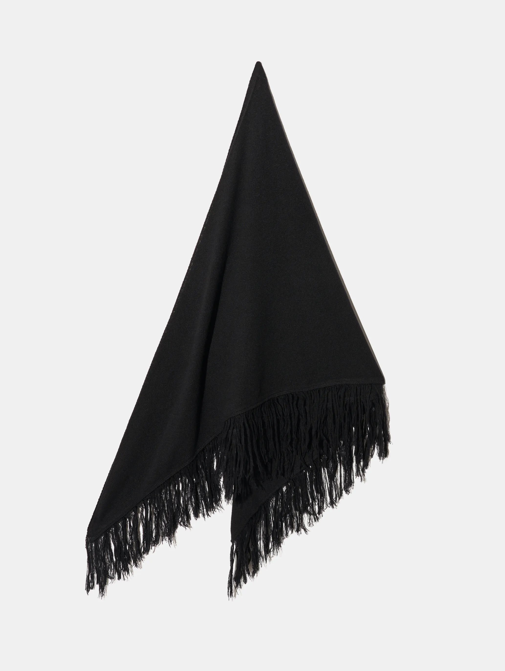 Silk Knit Fringe Scarf