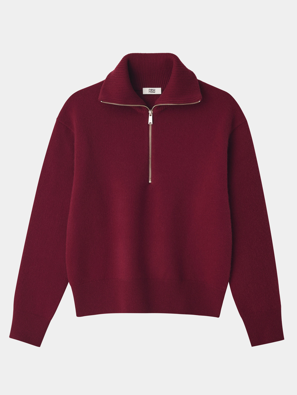 WOOL CASHMER HALF ZIP PULL KNIT