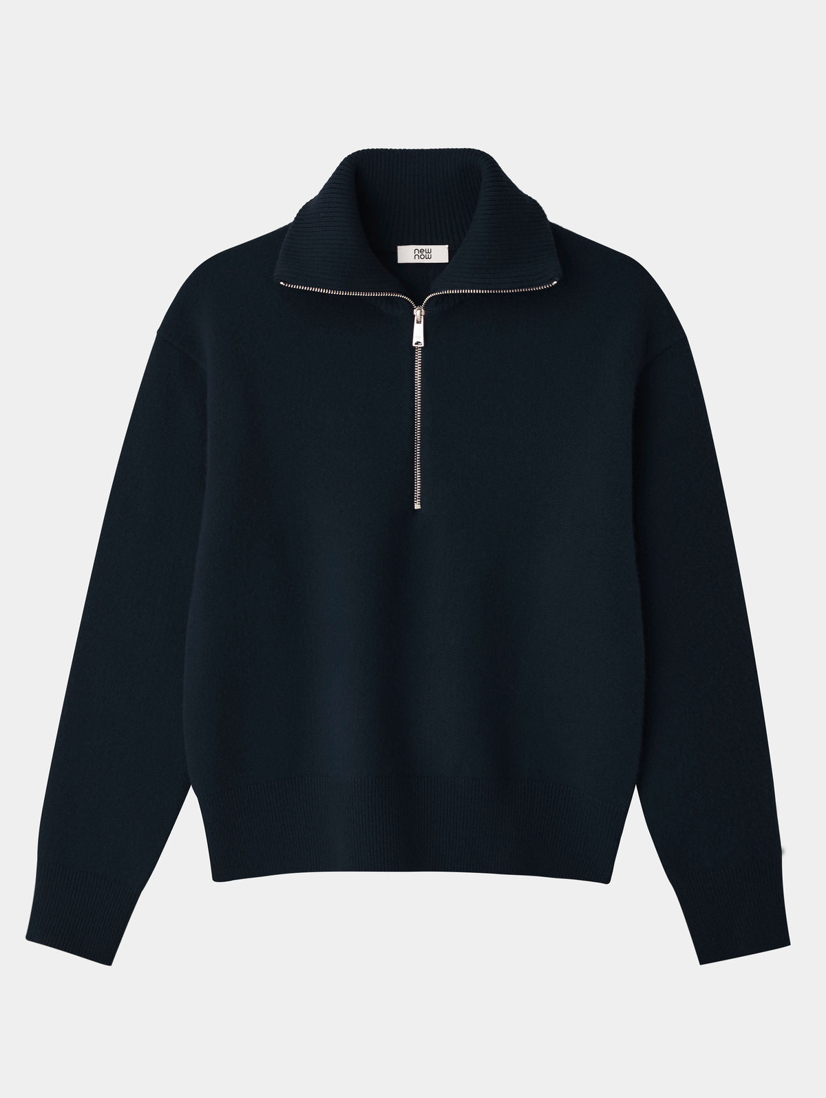 WOOL CASHMER HALF ZIP PULL KNIT