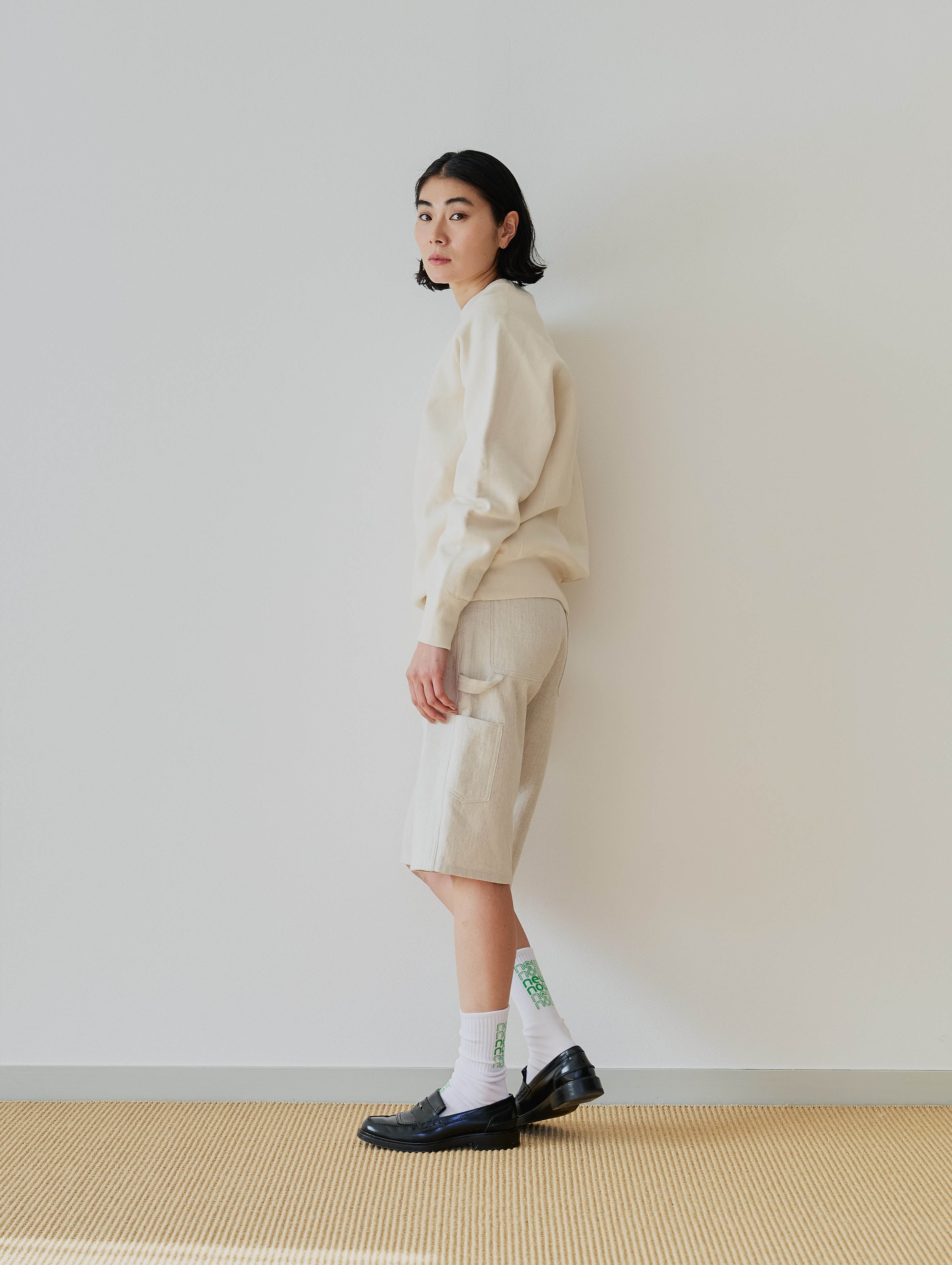 【one + one】Crewneck Sweat × ITM Letter Socks