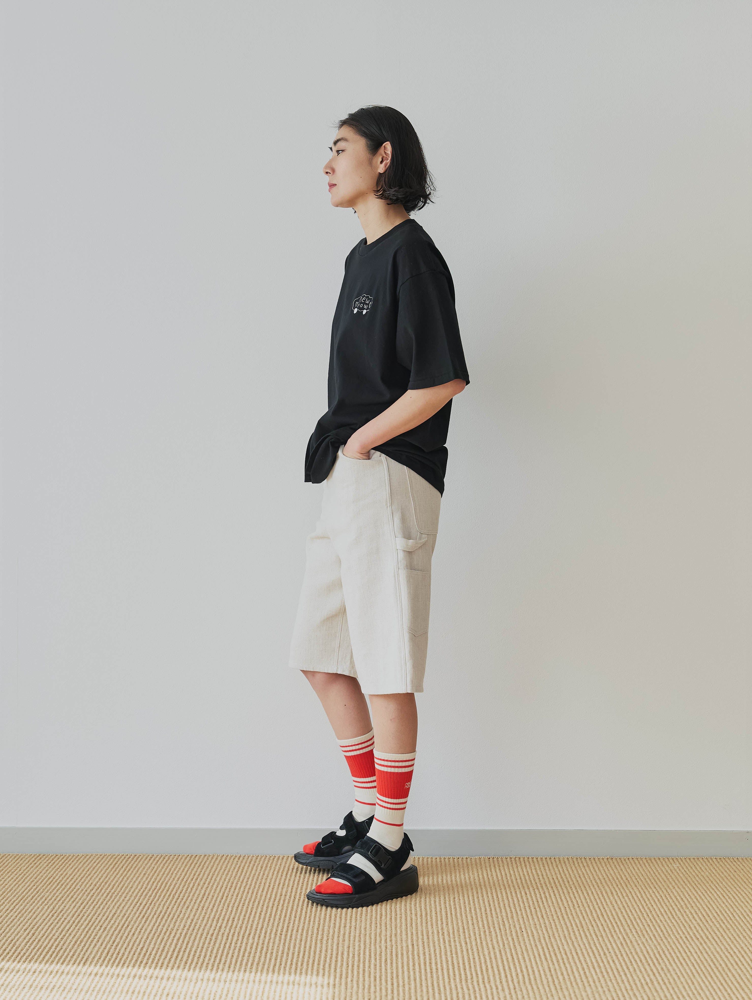 【one + one】2-Pack Tee × Multiline Tube Socks