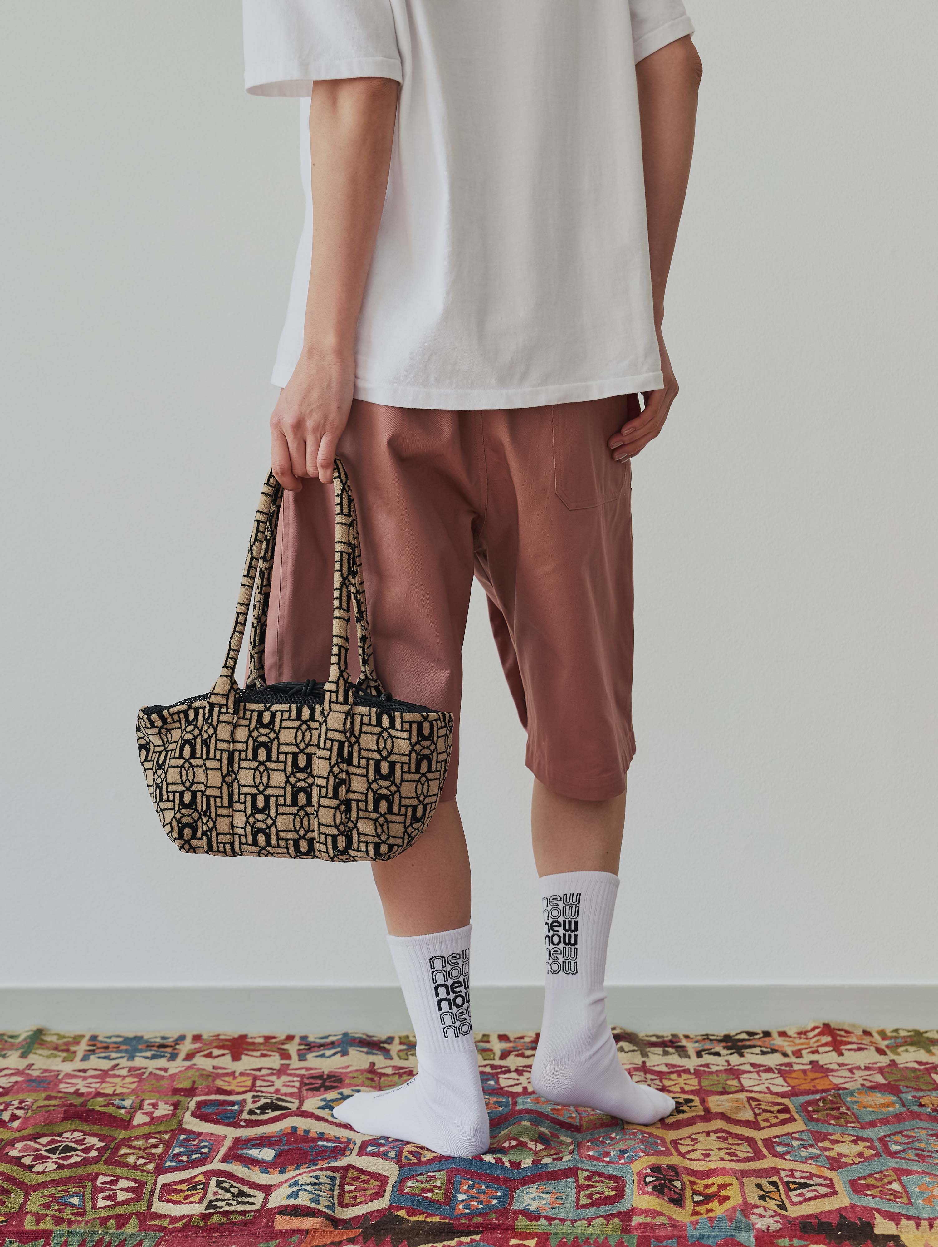 【one + one】Mesh & Velvet Logo Bag × ITM Letter Socks