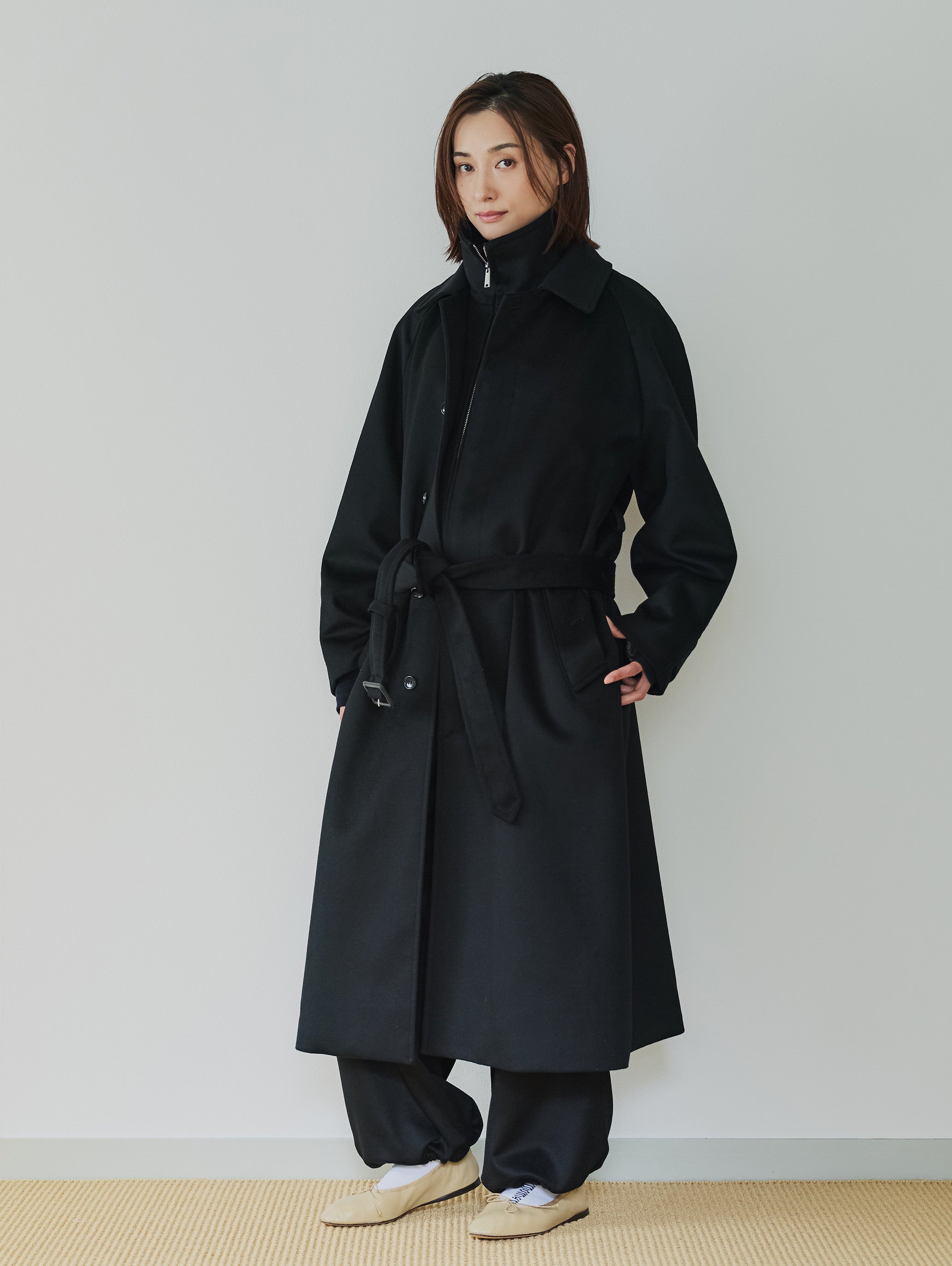 WOOL CASHMIRE BALMACAAN COAT
