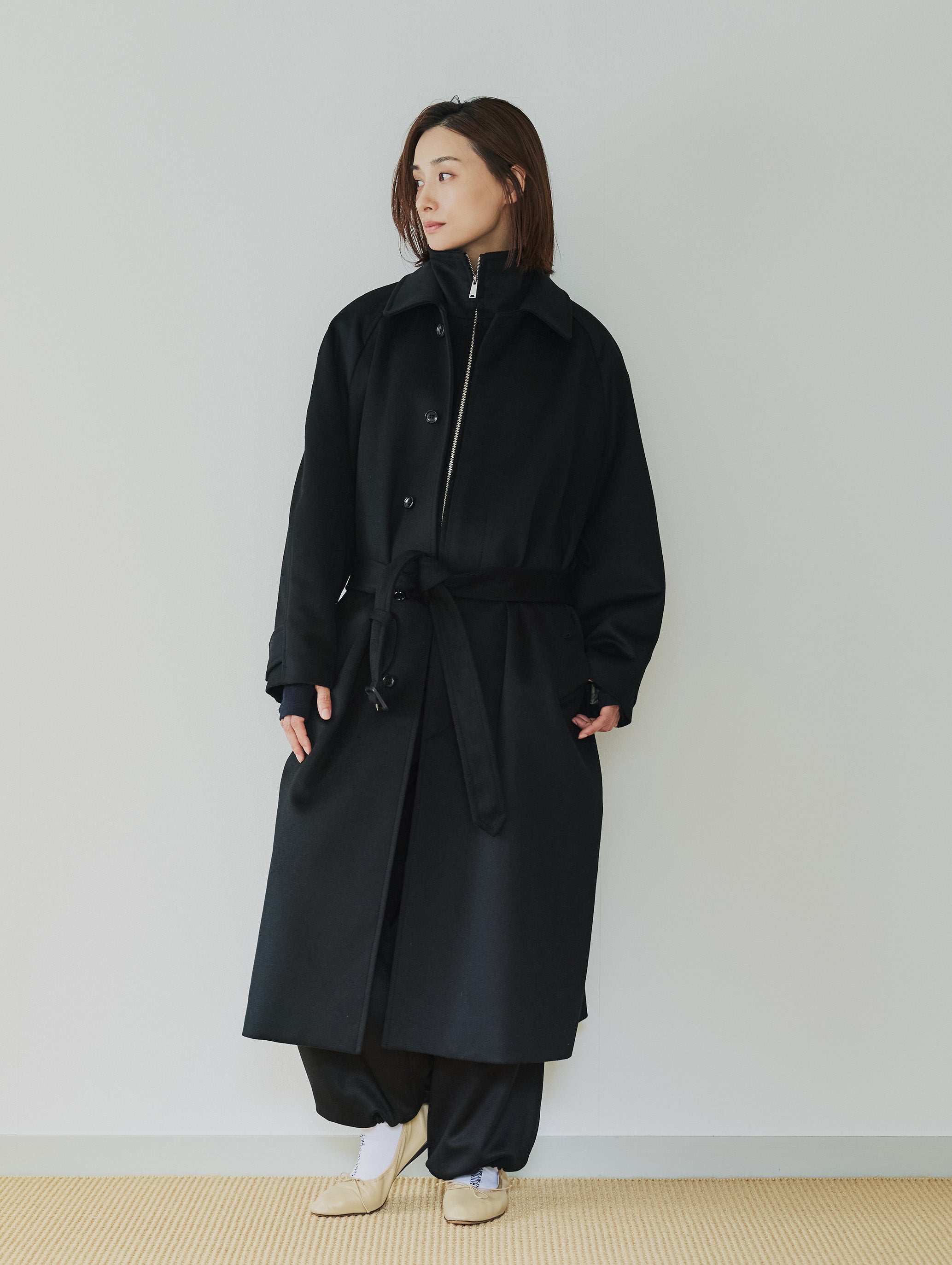 WOOL CASHMIRE BALMACAAN COAT