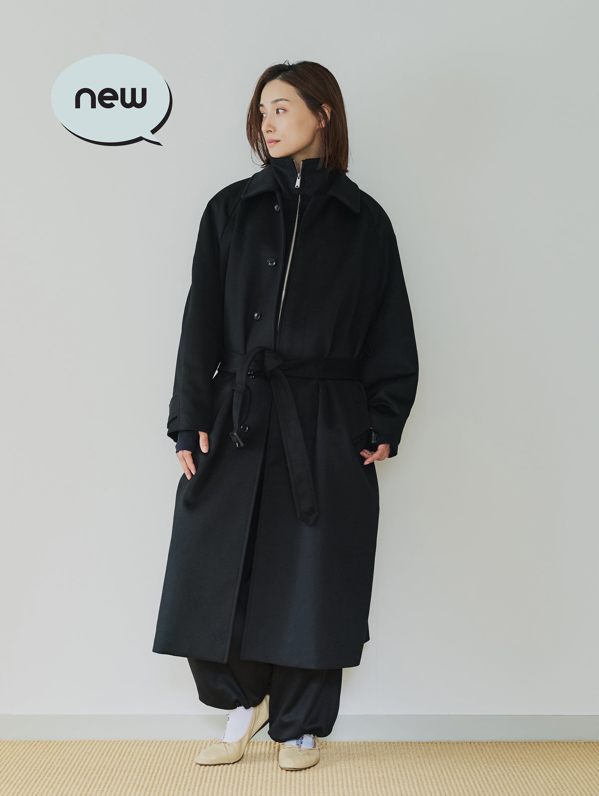 WOOL CASHMIRE BALMACAAN COAT