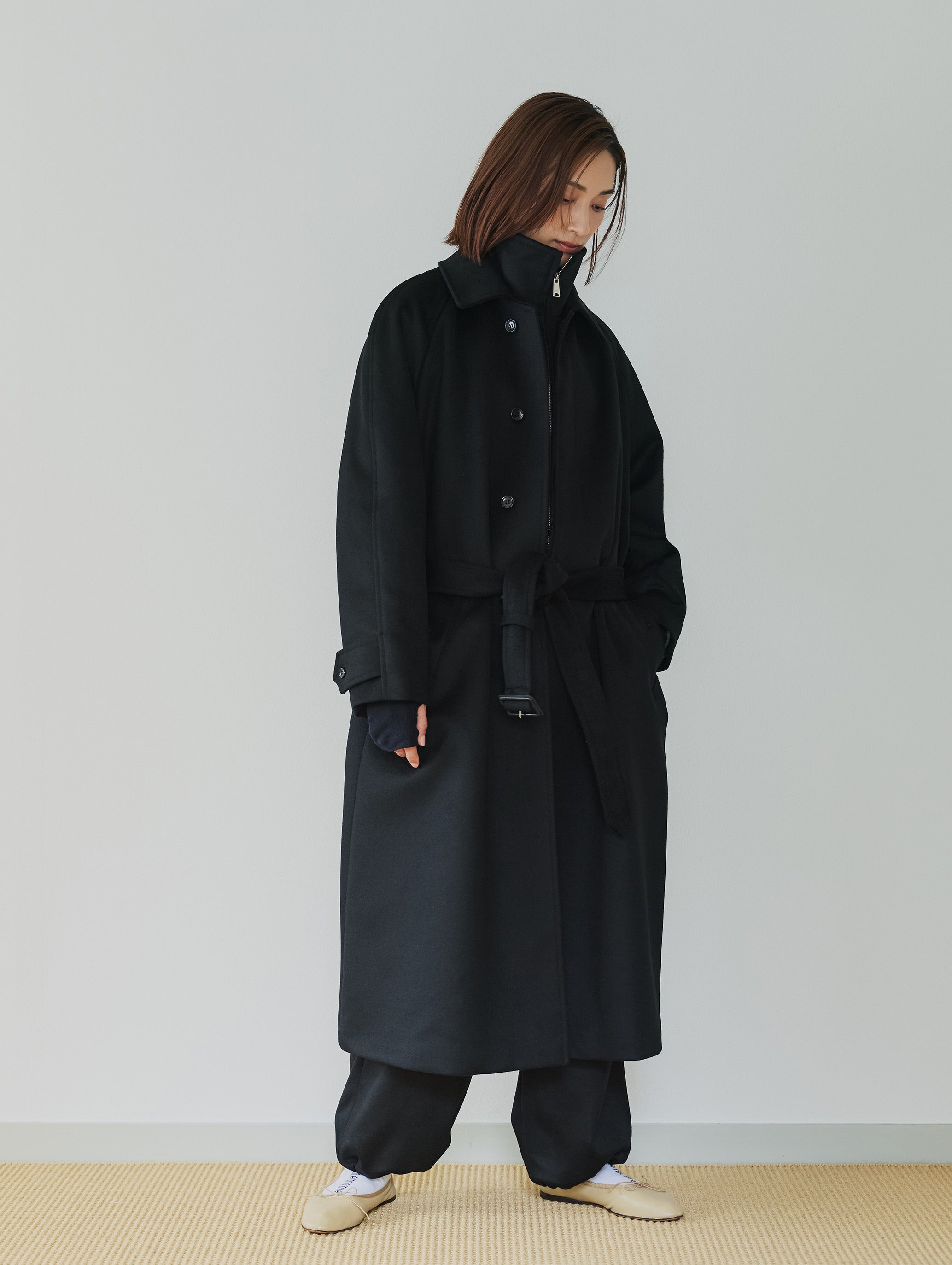 WOOL CASHMIRE BALMACAAN COAT