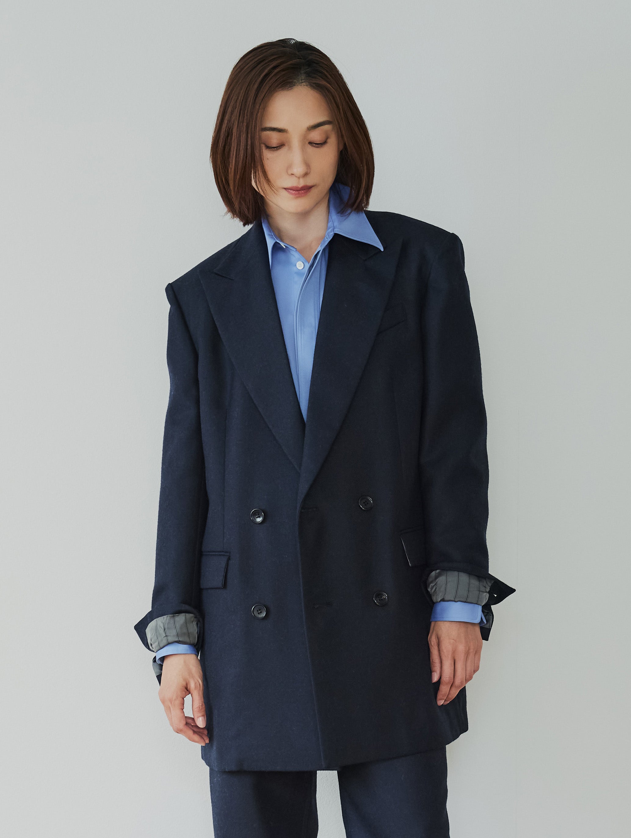 TWEEDY DOUBLE-BREASTED JACKET