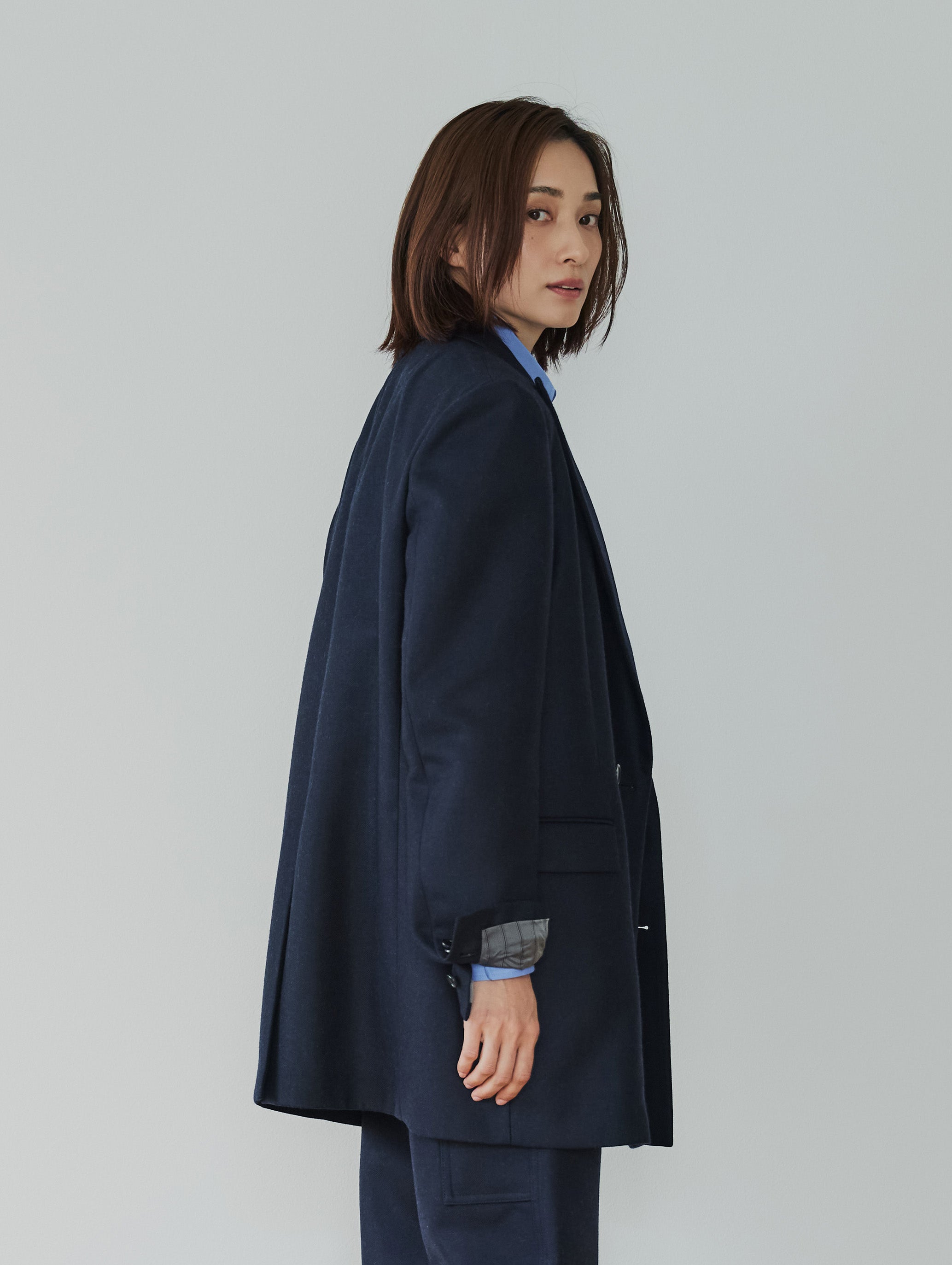 TWEEDY DOUBLE-BREASTED JACKET