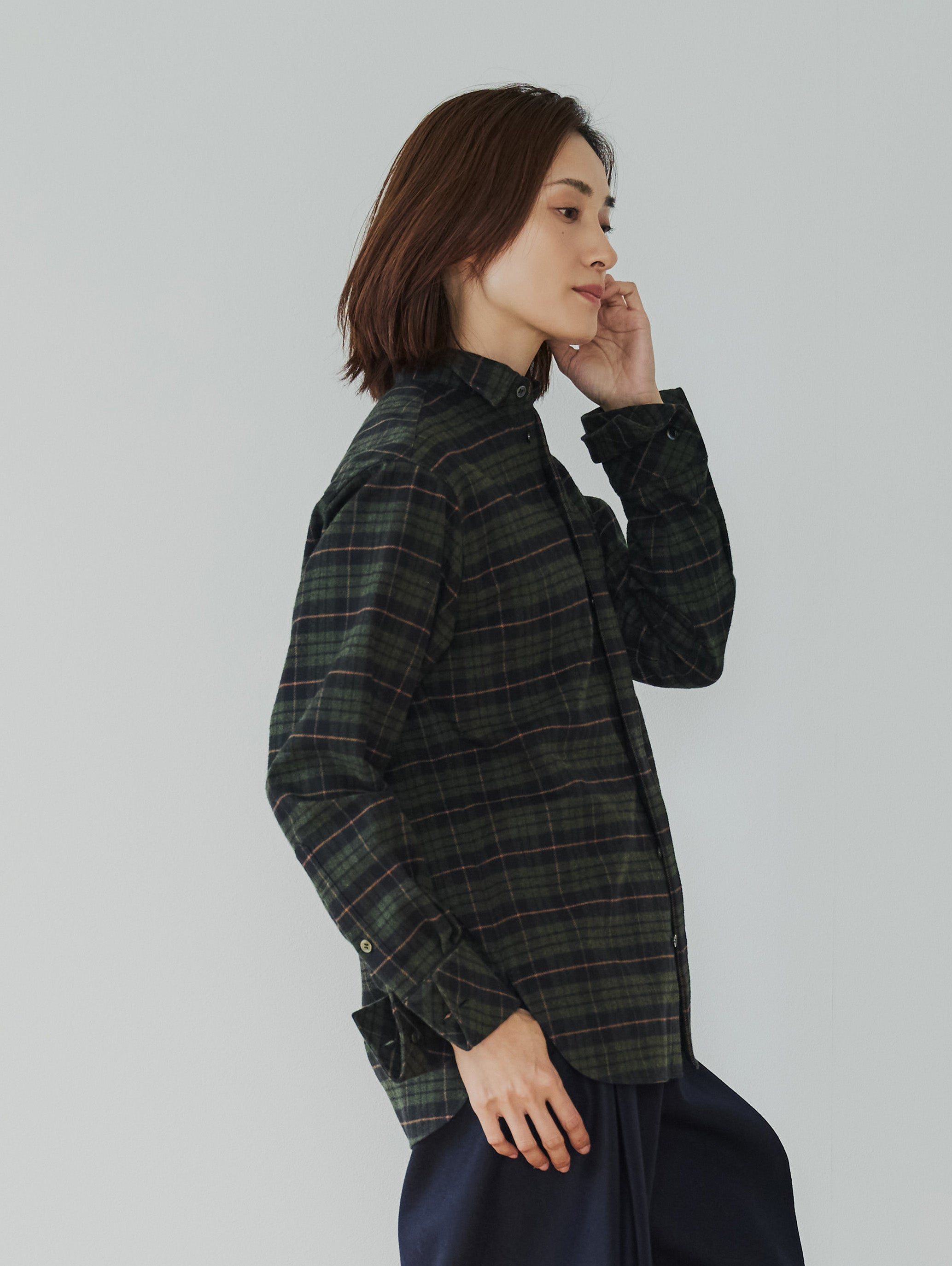 DOUBLE CUFFS CHECK SHIRT