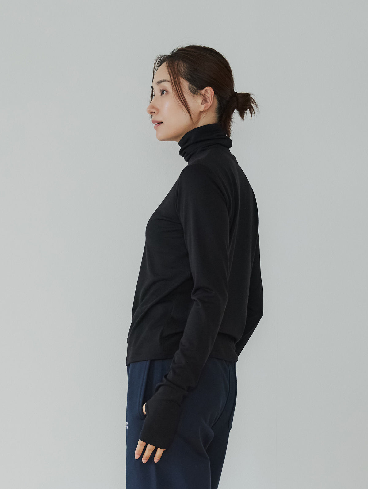 FINE MERINO WOOL HIGH NECK PULLOVER