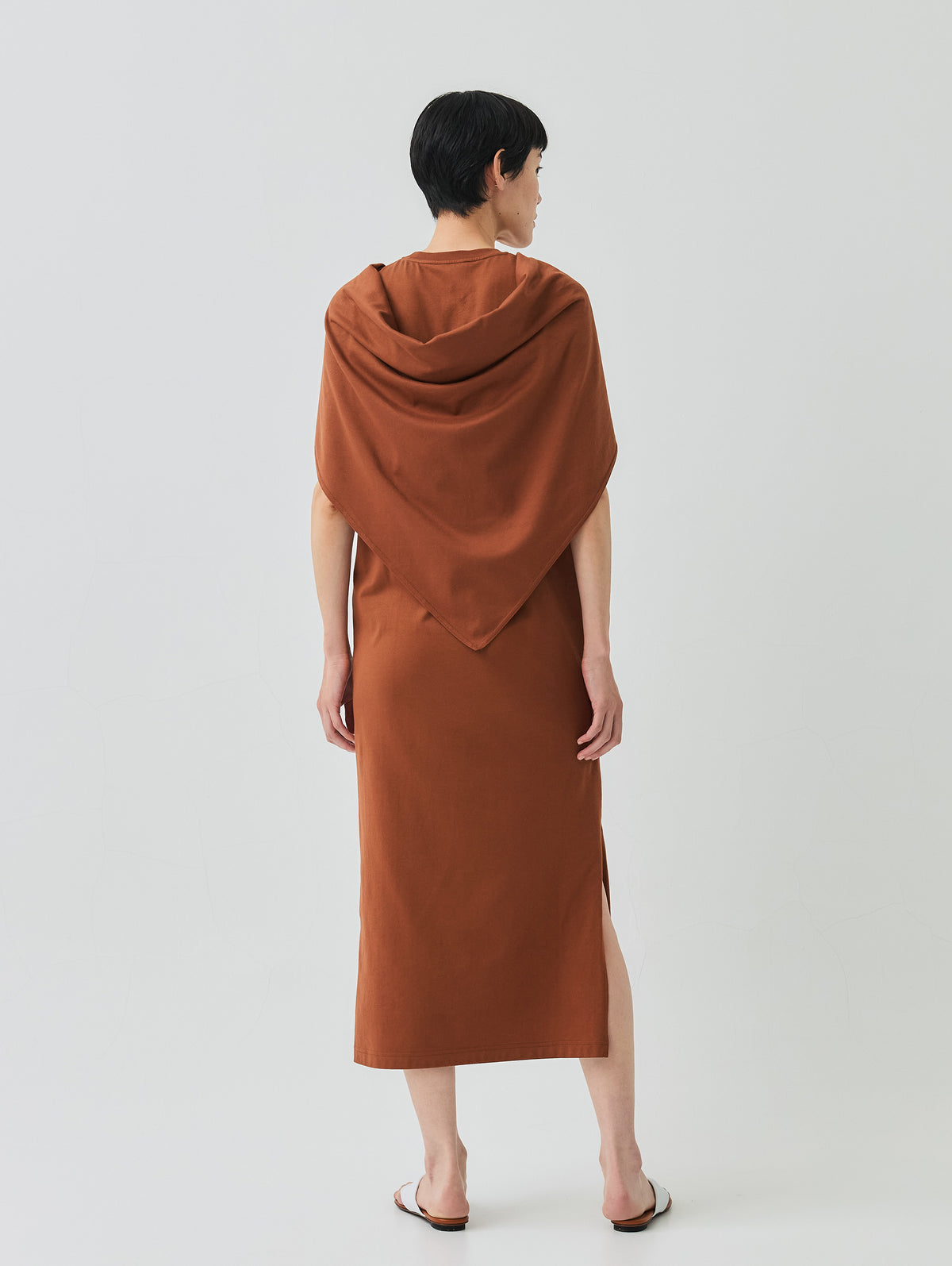 COTTON JERSEY DRESS WITH SCARF