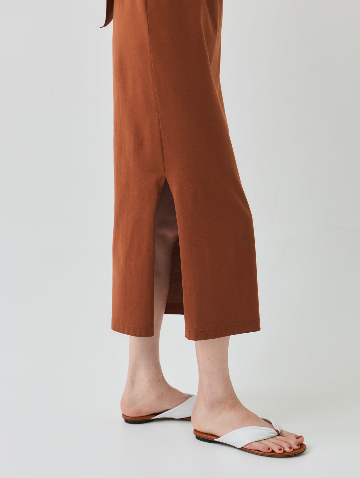 COTTON JERSEY DRESS WITH SCARF