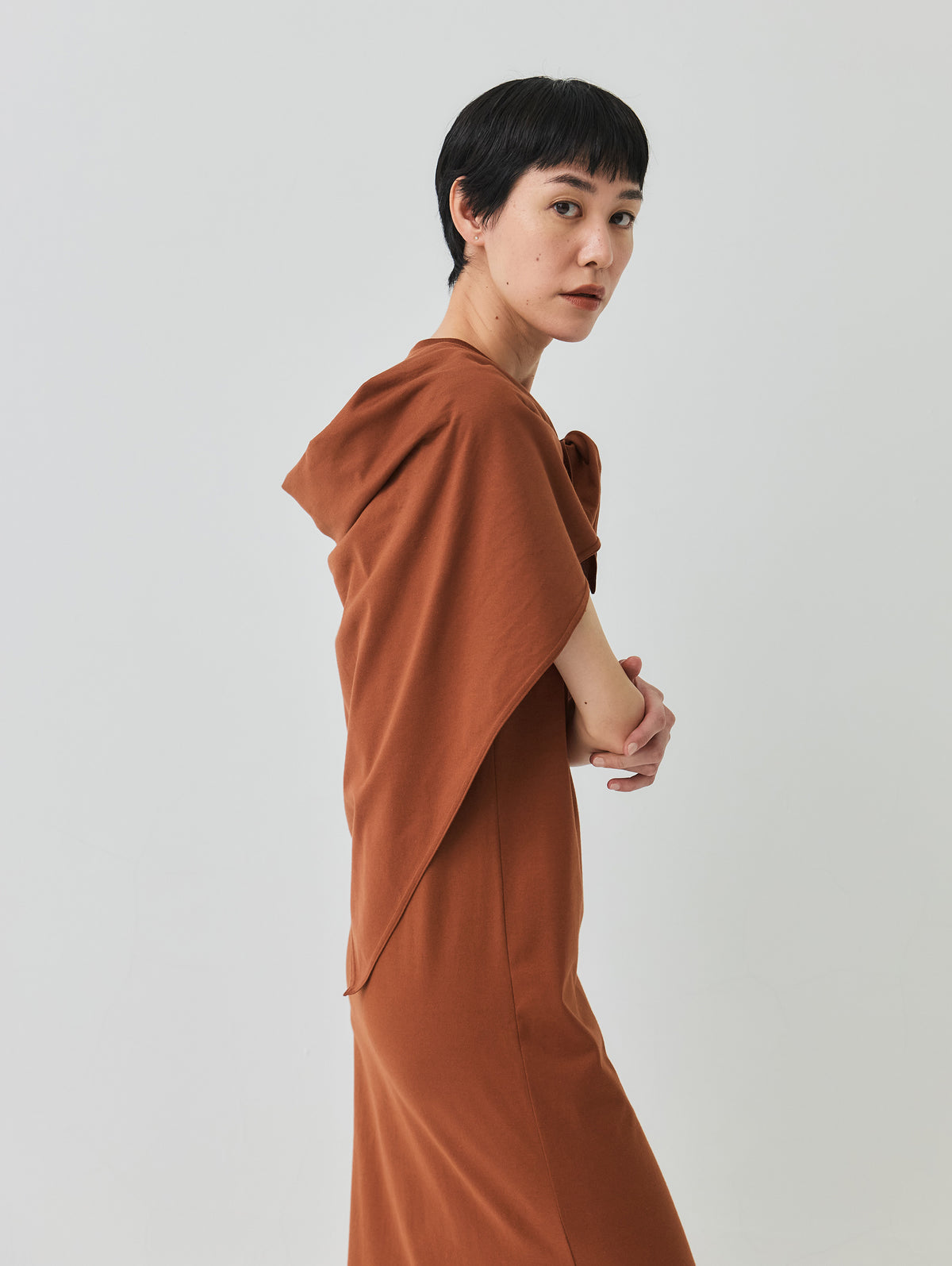 COTTON JERSEY DRESS WITH SCARF