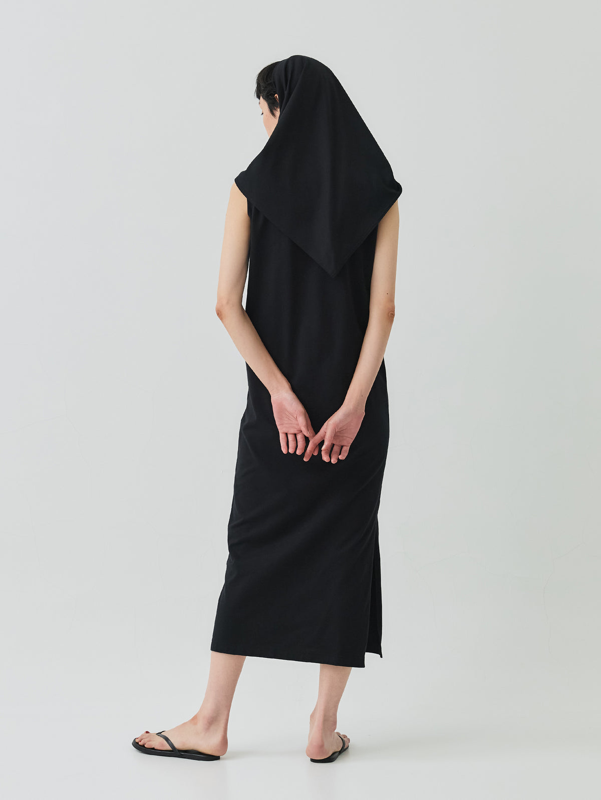 COTTON JERSEY DRESS WITH SCARF
