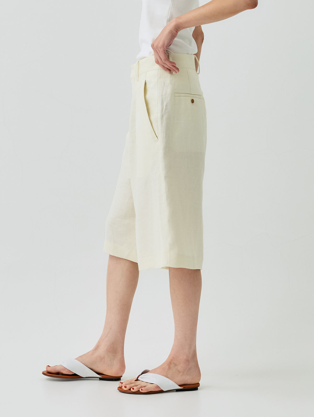 WASHABLE LINEN SHORTS