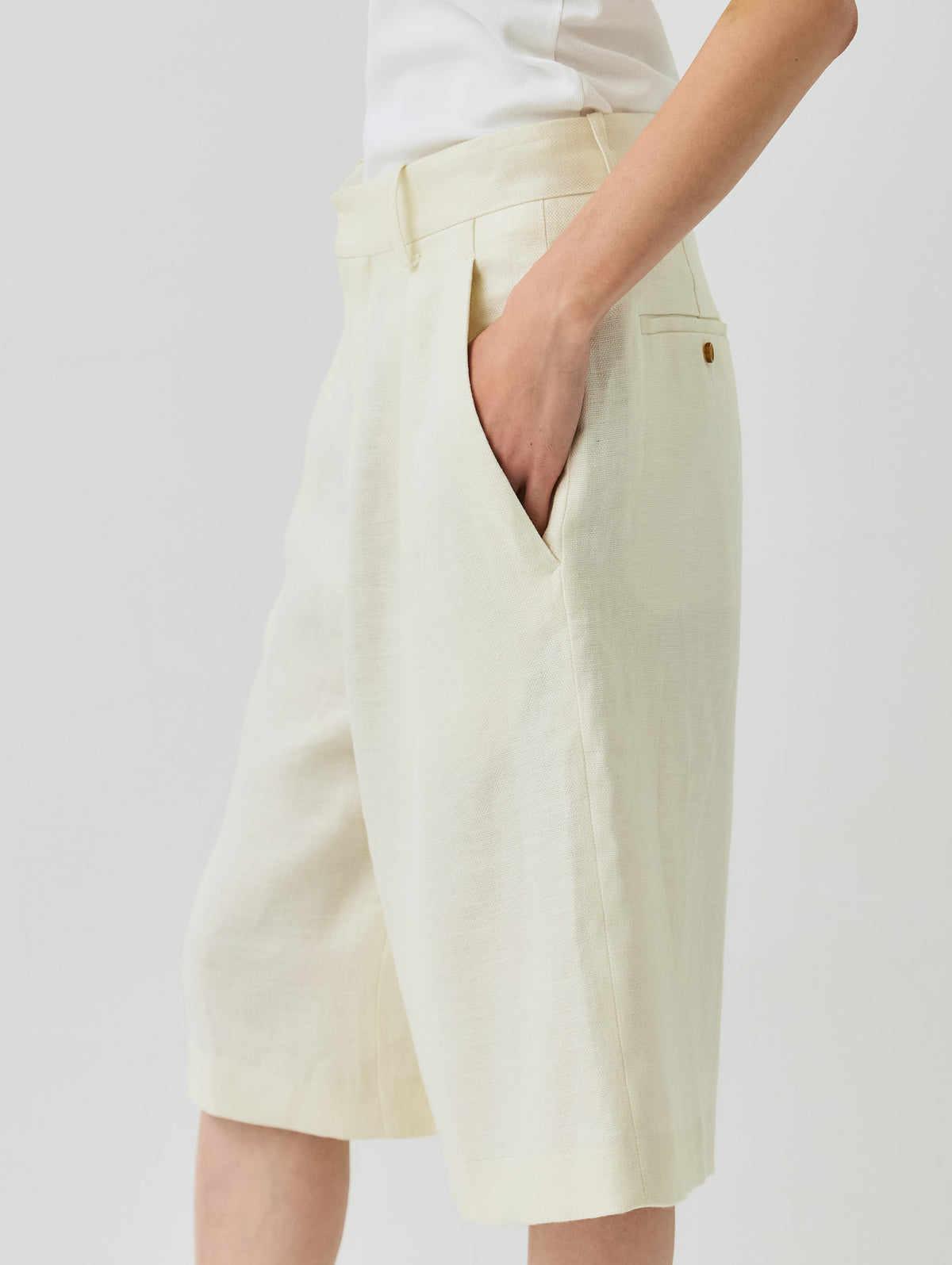 WASHABLE LINEN SHORTS