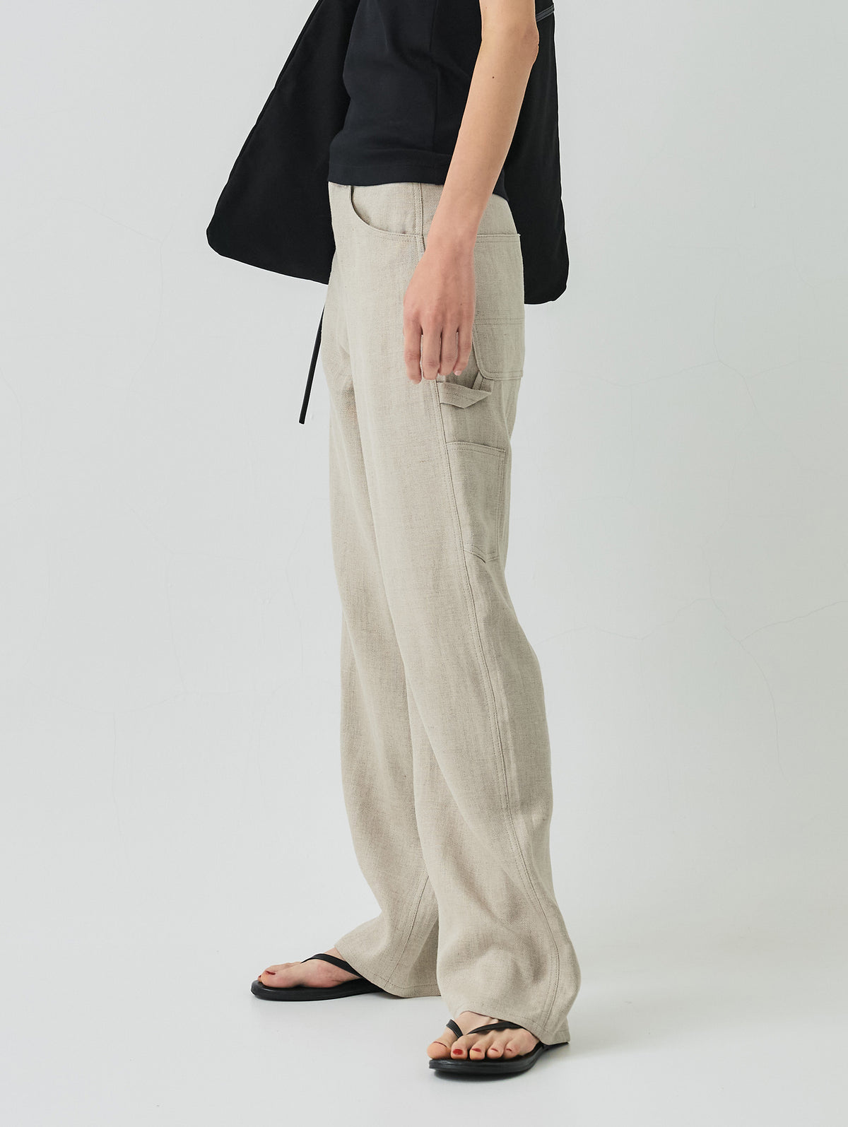 WASHABLE LINEN PAINTER PANTS