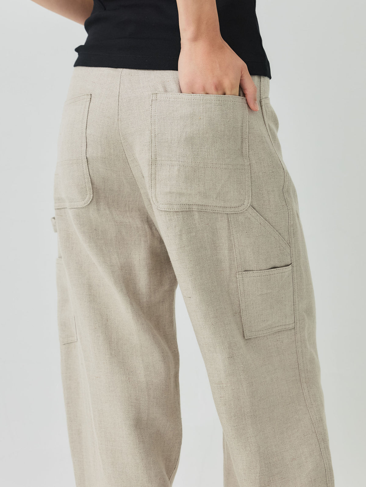 WASHABLE LINEN PAINTER PANTS