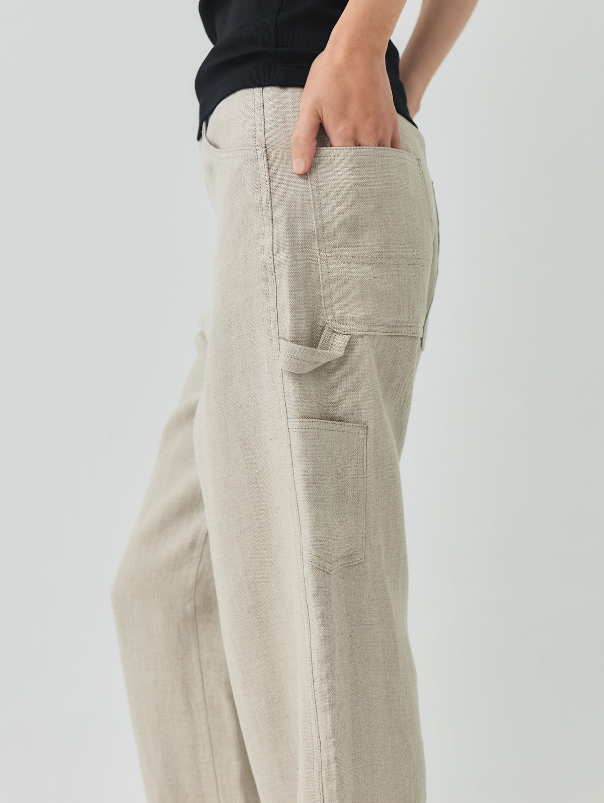 WASHABLE LINEN PAINTER PANTS