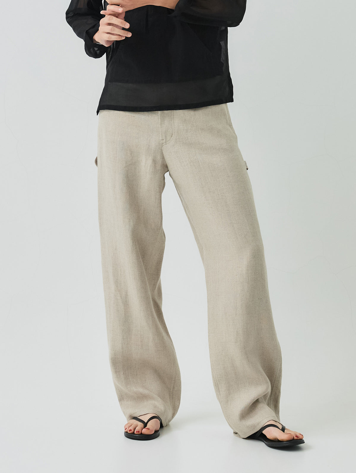 WASHABLE LINEN PAINTER PANTS