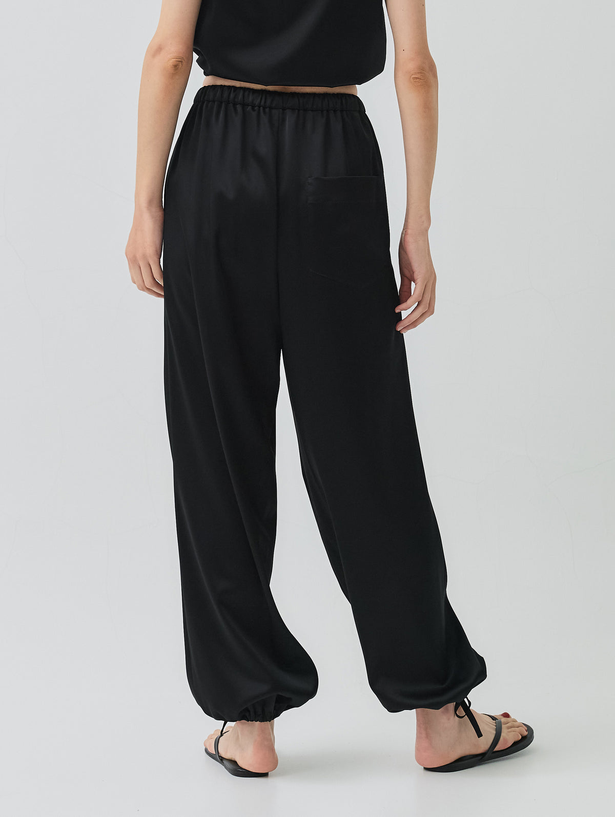SATIN DRAW CORD PANTS