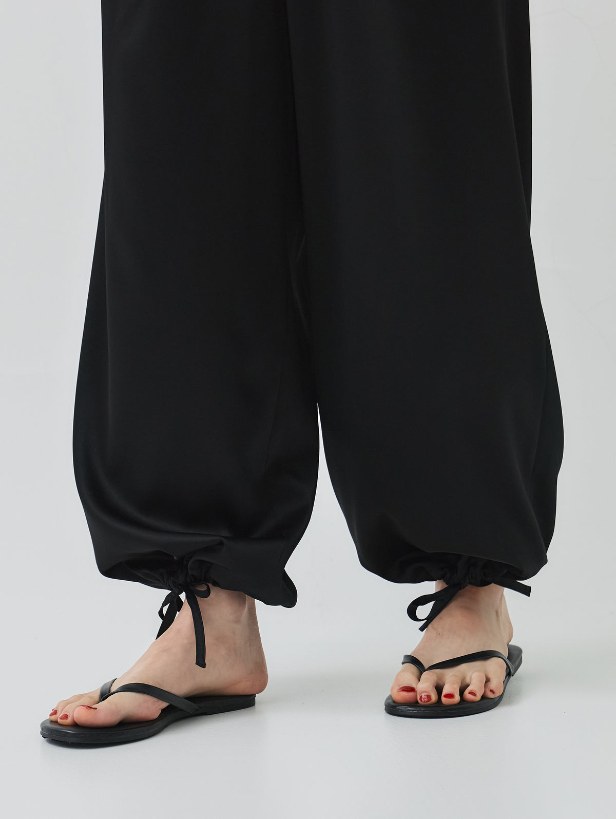 SATIN DRAW CORD PANTS