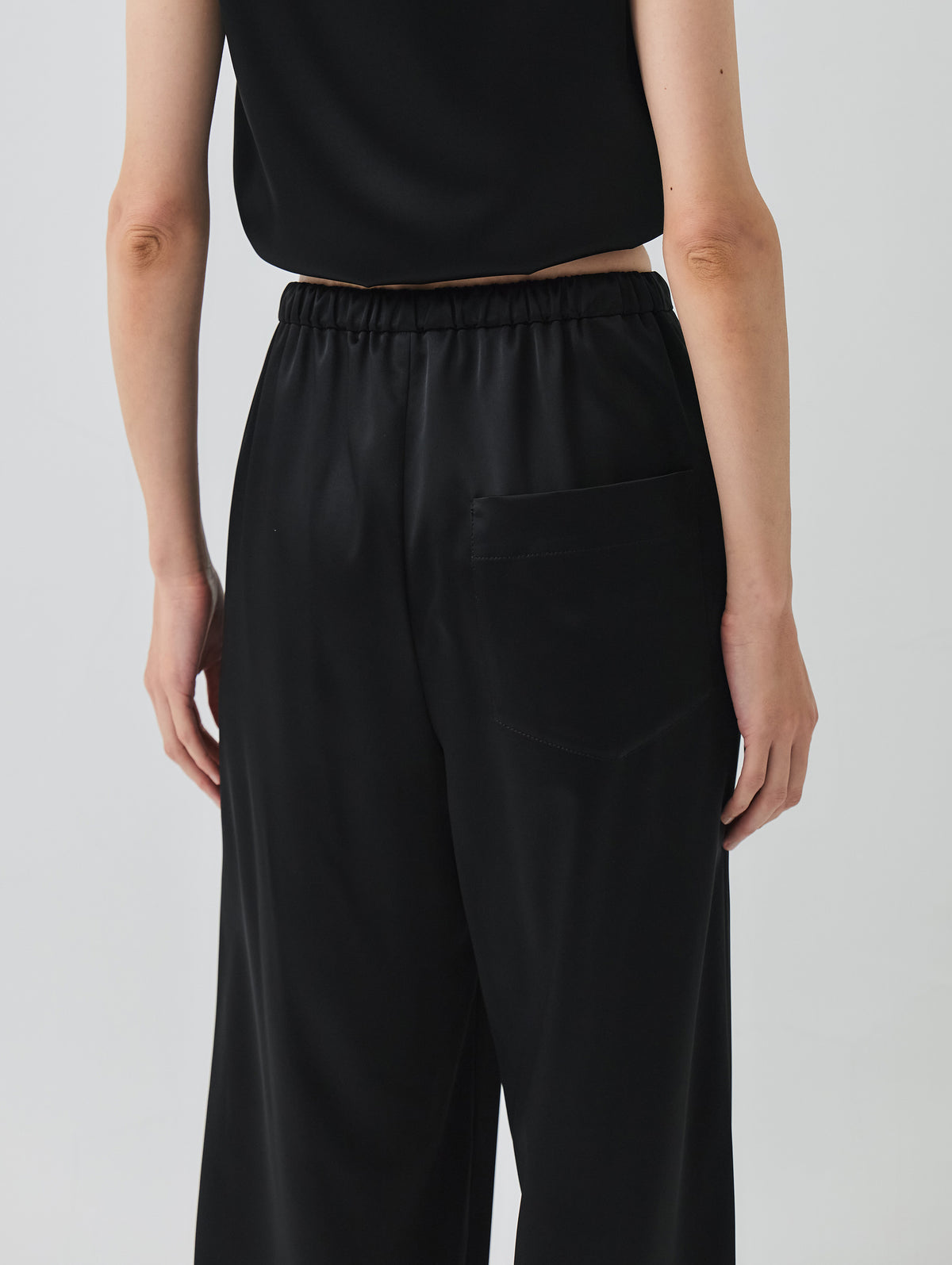 SATIN DRAW CORD PANTS