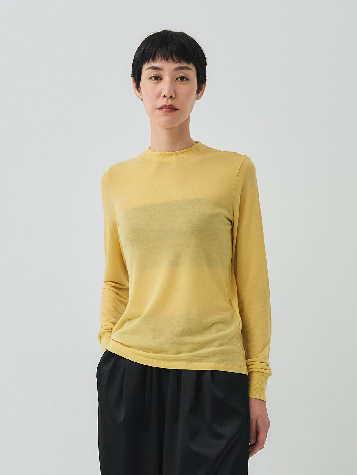CASHMERE SILK  LONG SLEEVE TOP