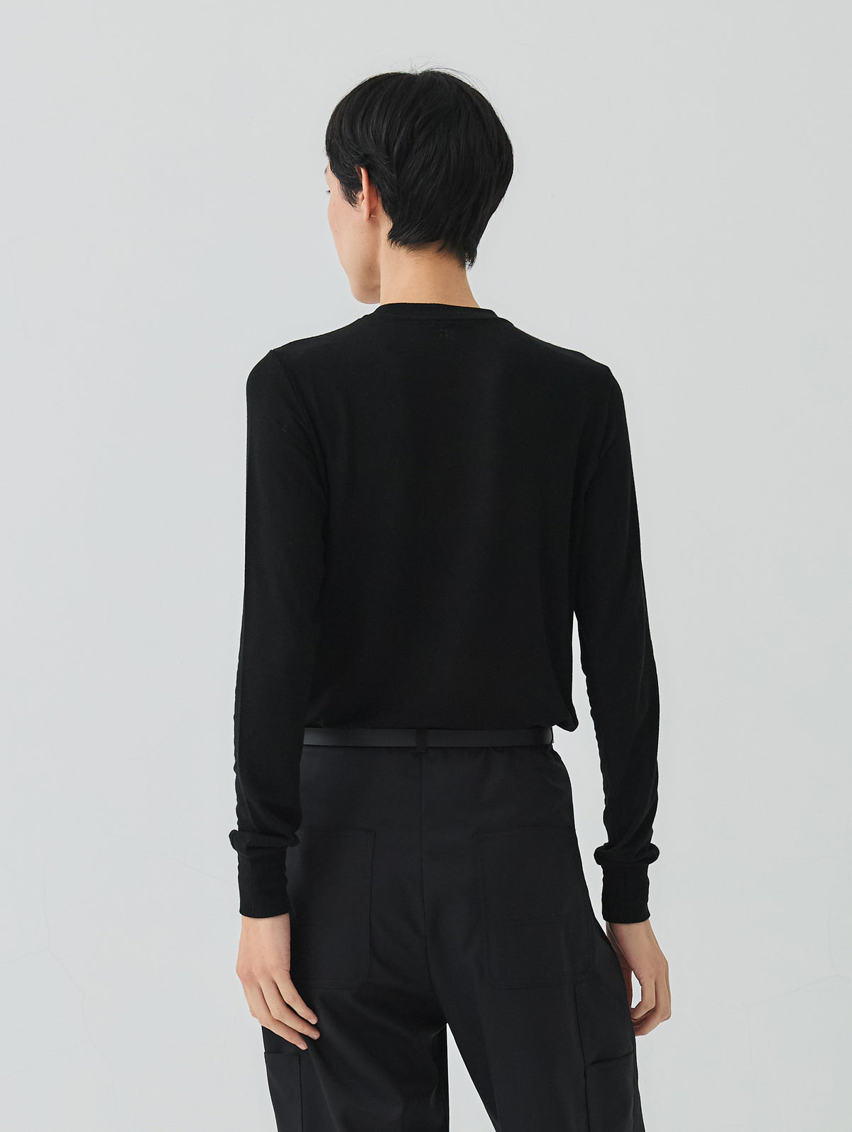CASHMERE SILK  LONG SLEEVE TOP