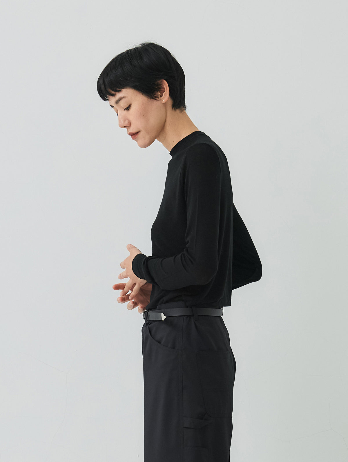 CASHMERE SILK  LONG SLEEVE TOP