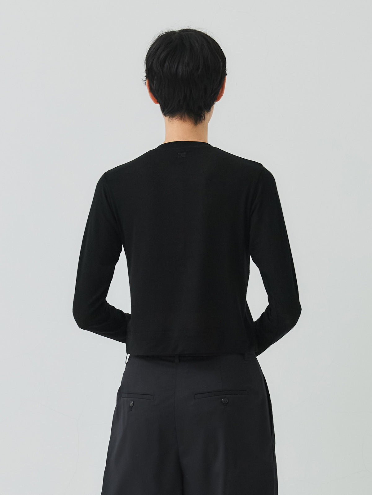 CASHMERE SILK CREWNECK CARDIGAN