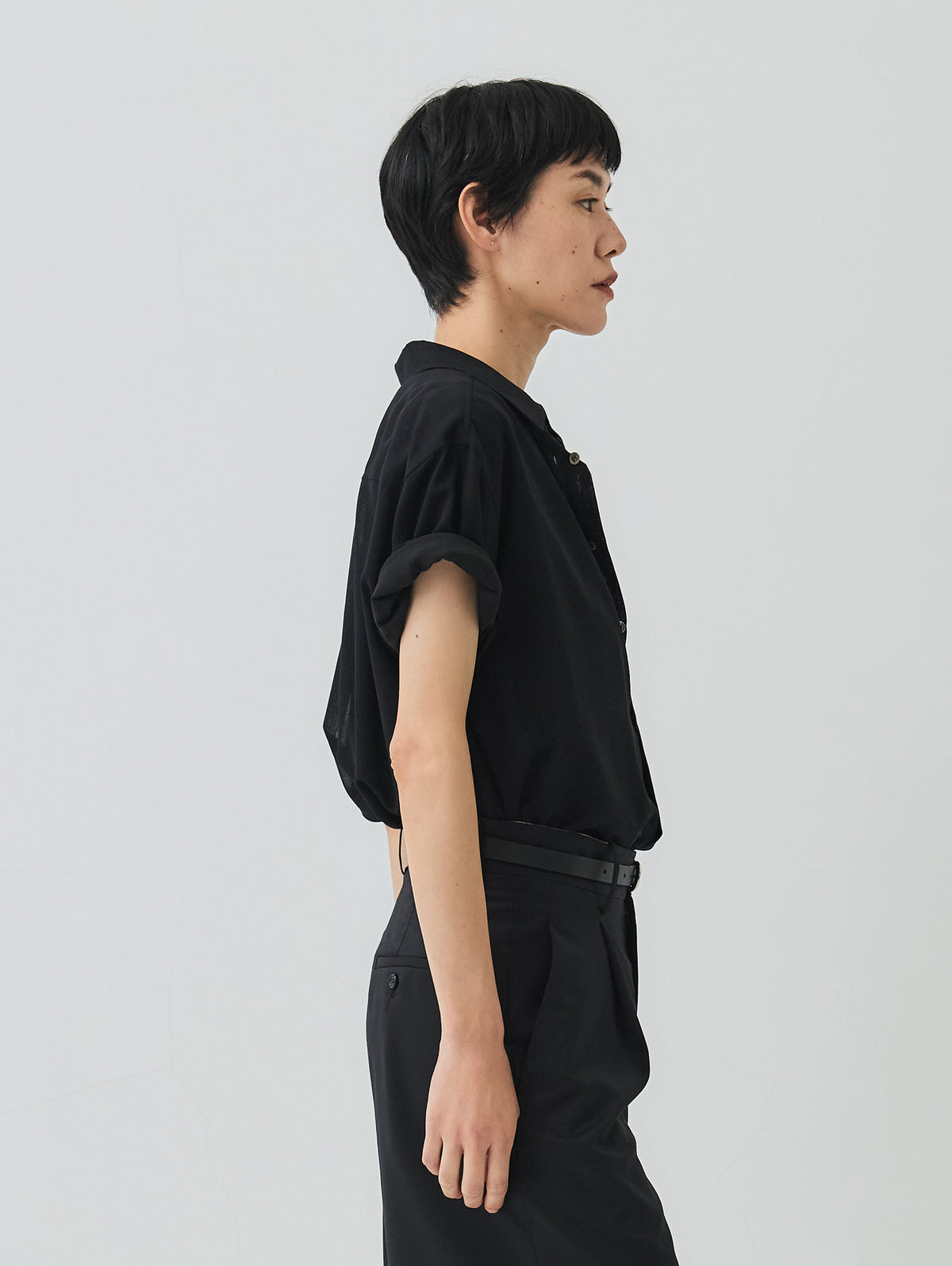 SOFT GAUZE SHEER S/S SHIRT