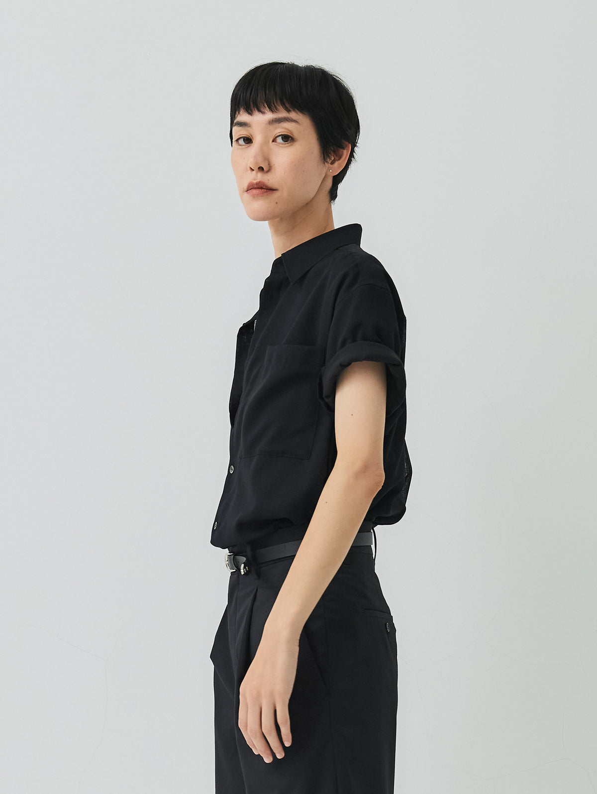 SOFT GAUZE SHEER S/S SHIRT