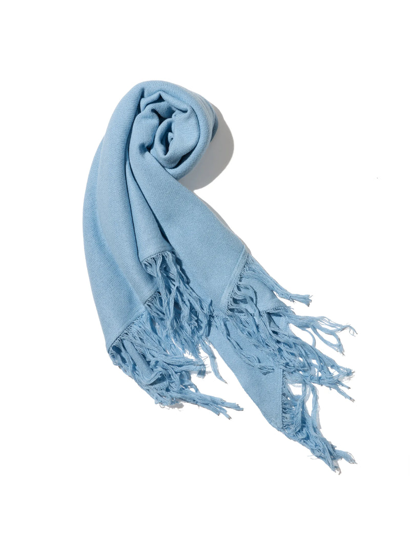 Silk Knit Fringe Scarf