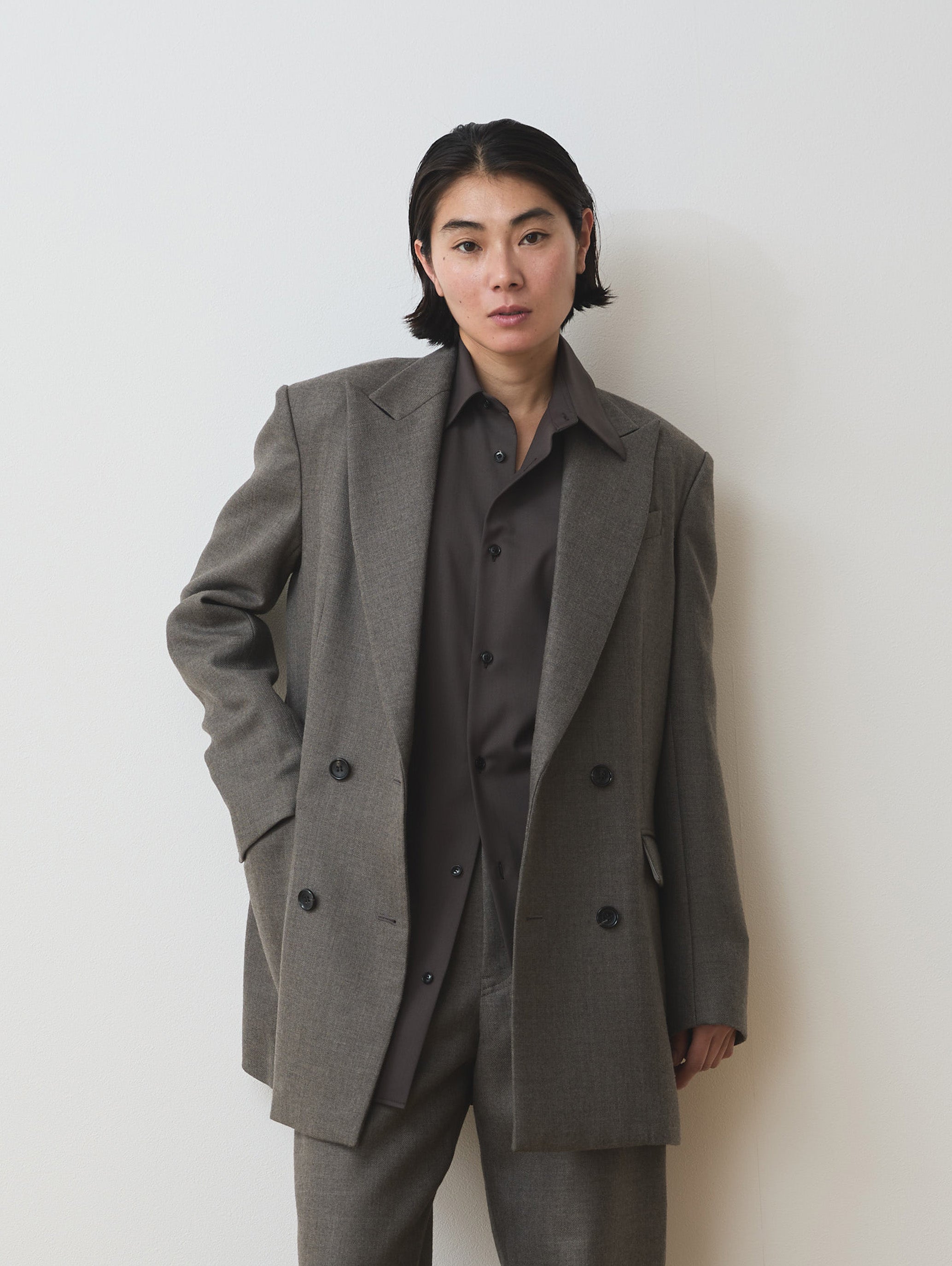 TWEEDY DOUBLE-BREASTED JACKET