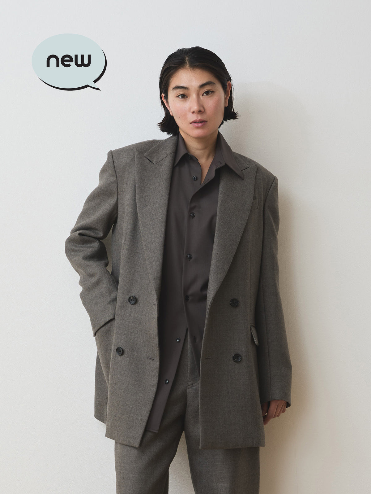 TWEEDY DOUBLE-BREASTED JACKET