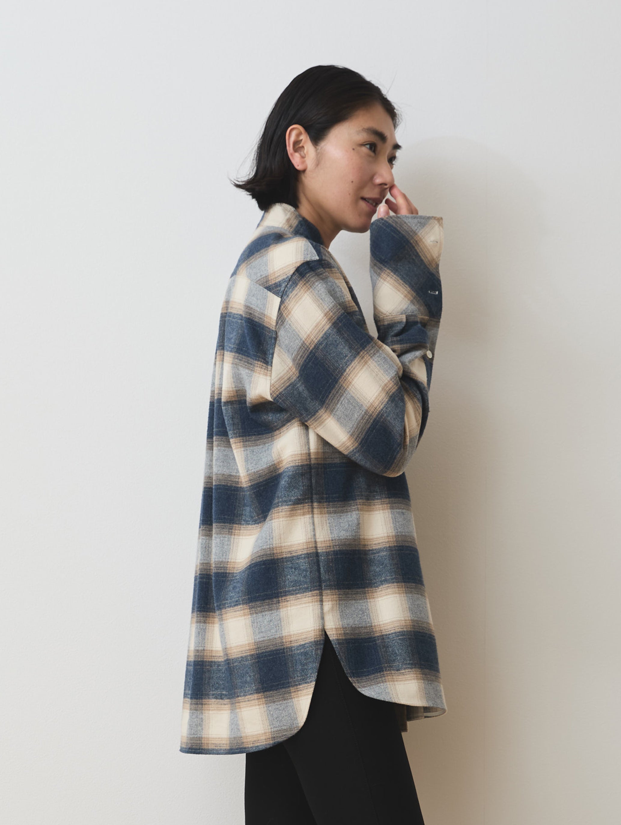 DOUBLE CUFFS CHECK SHIRT