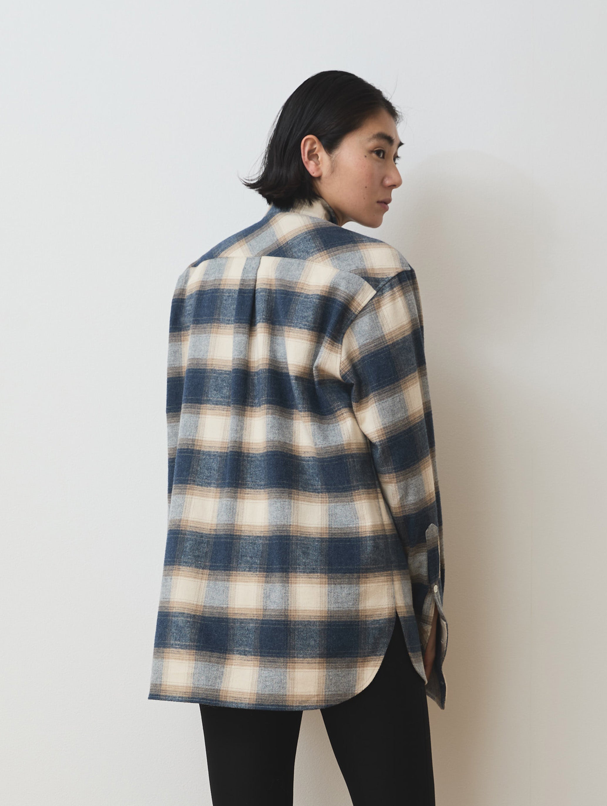 DOUBLE CUFFS CHECK SHIRT