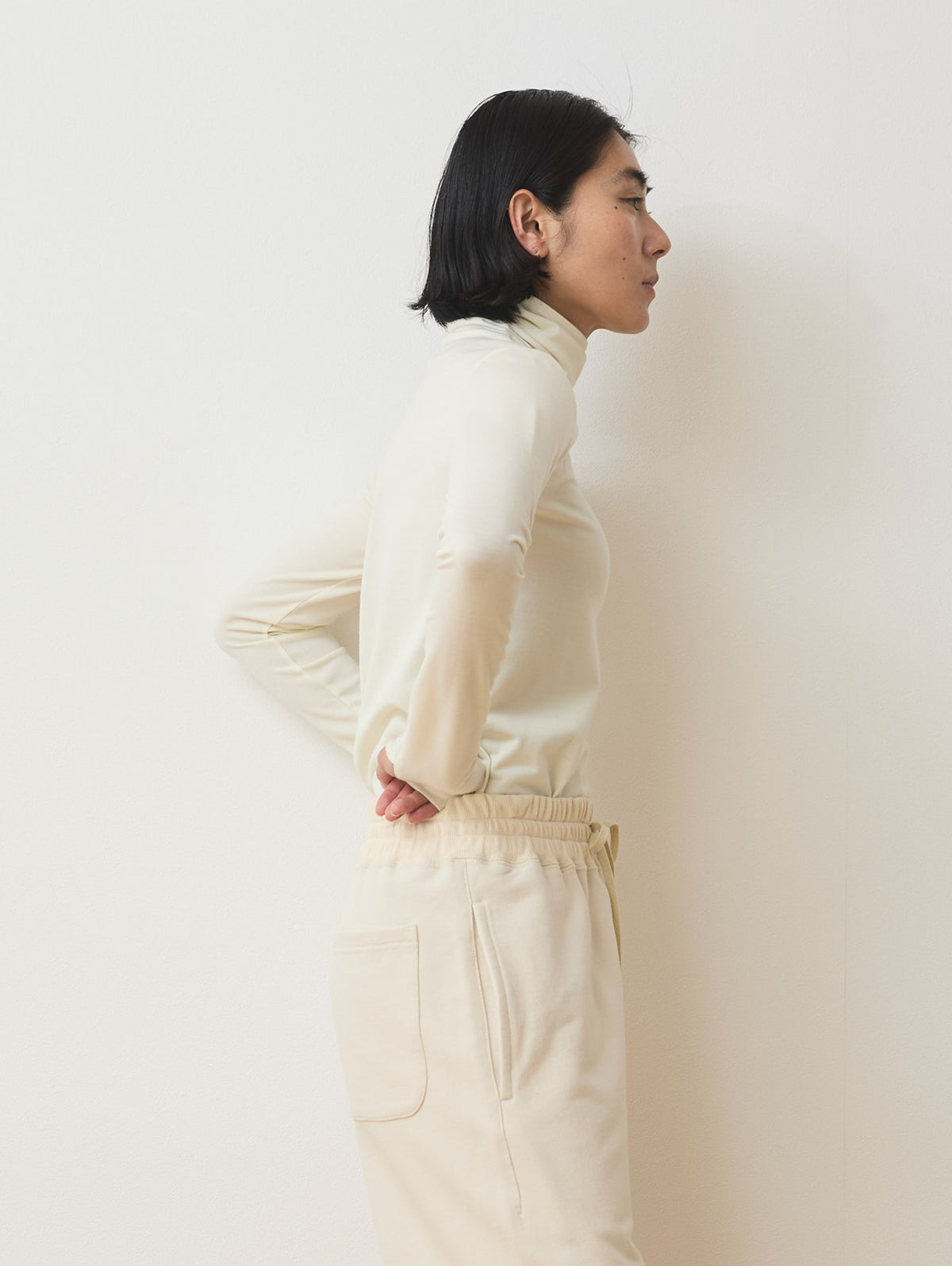 FINE MERINO WOOL HIGH NECK PULLOVER