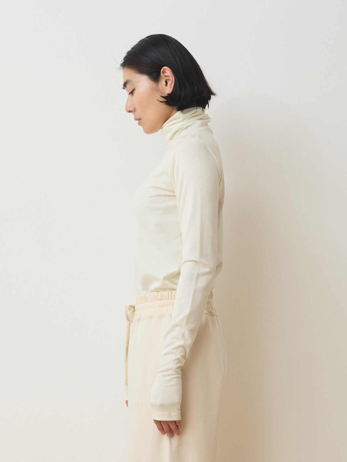 FINE MERINO WOOL HIGH NECK PULLOVER