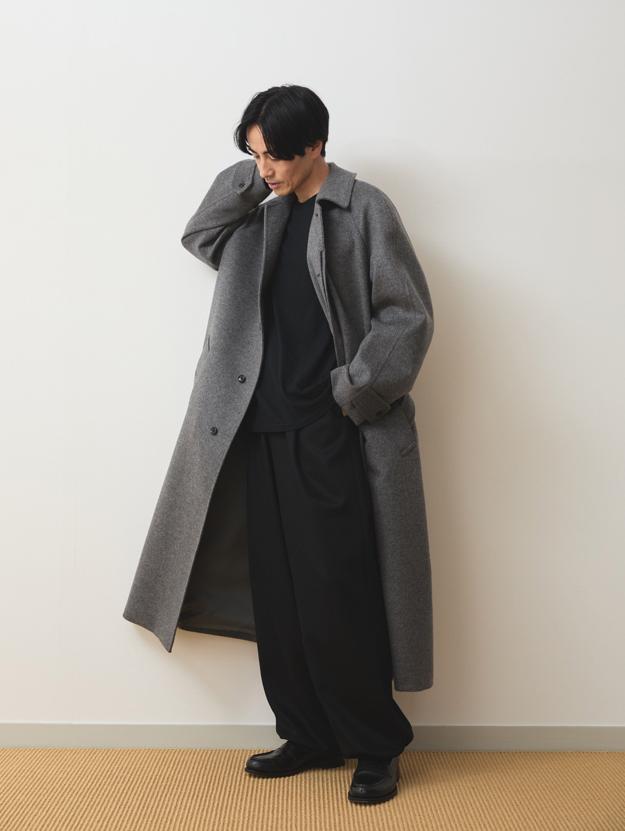 WOOL CASHMIRE BALMACAAN COAT